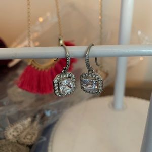 Stella and Dot cz drop earrings